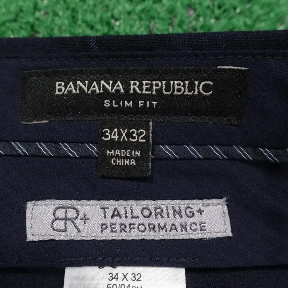 Banana Republic Pants Mens 34x32‎ Blue Plaid Slim Fit Wool Dress Business